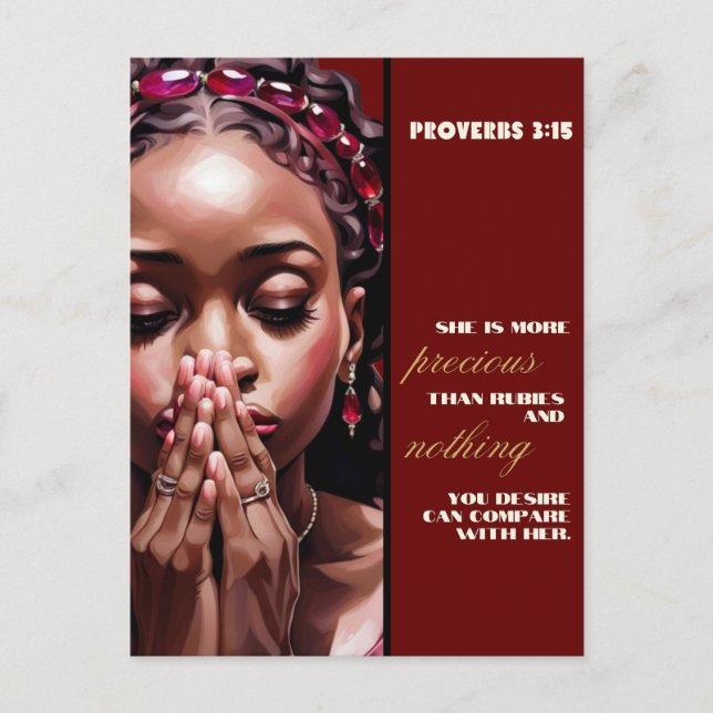 Carte Postale Elle est plus Précieuse que Rubies Poster brillant (Devant)