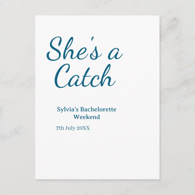 Carte Postale Elle est un week-end de célibataire à prendre nom  (Devant)