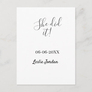 Carte Postale Elle l'a fait promotion de 20XX nom simple