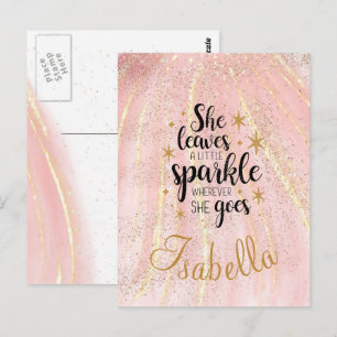 Carte Postale Elle laisse un peu d'étincelle Luxe Personnalisé