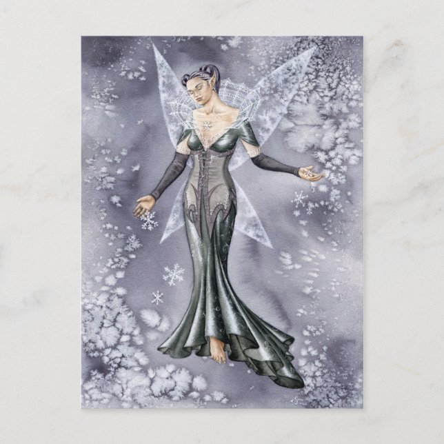 Carte Postale Elle neige (Devant)
