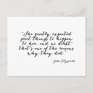 Carte Postale Elle s'attendait tranquillement à de grandes chose