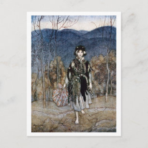 Carte Postale Elle s'en alla, s'en alla, et s'en alla