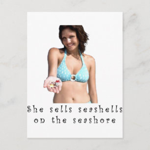 Carte Postale Elle vend des coquillages au bord de l'eau