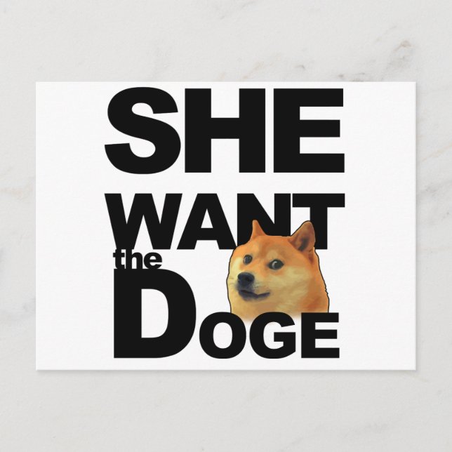 Carte Postale Elle veut le Doge (Devant)