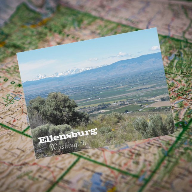 Carte Postale Ellensburg, Washington Photo de voyage (In Situ Map)