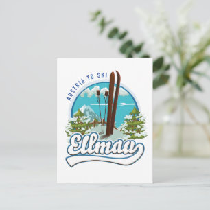 Carte Postale Ellmau Autriche logo ski