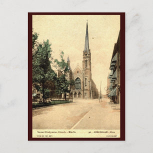 Carte Postale Elm St, Cincinnati Ohio Vintage