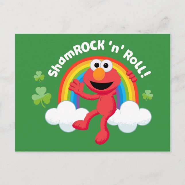 Carte Postale Elmo | Arc en arc-en-ciel shamrock 'n' (Devant)