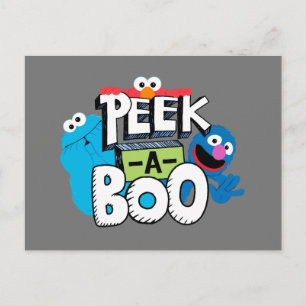 Carte Postale Elmo, Cookie & Grover Peek-a-Boo