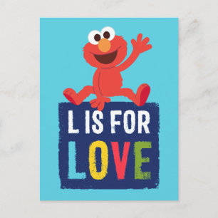 Carte Postale Elmo L est pour l'amour