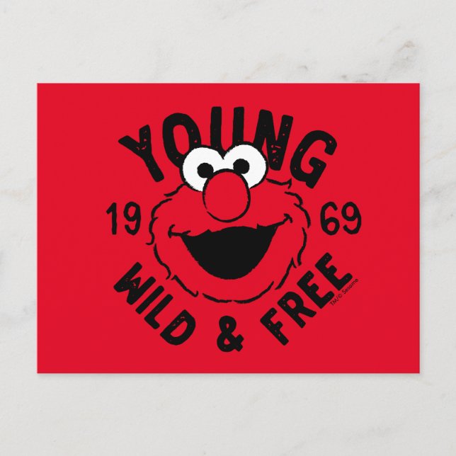 Carte Postale Elmo Skate Logo - Young, Wild & Free 1969 (Devant)