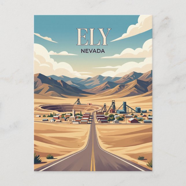 Carte Postale Ely États-Unis (Devant)