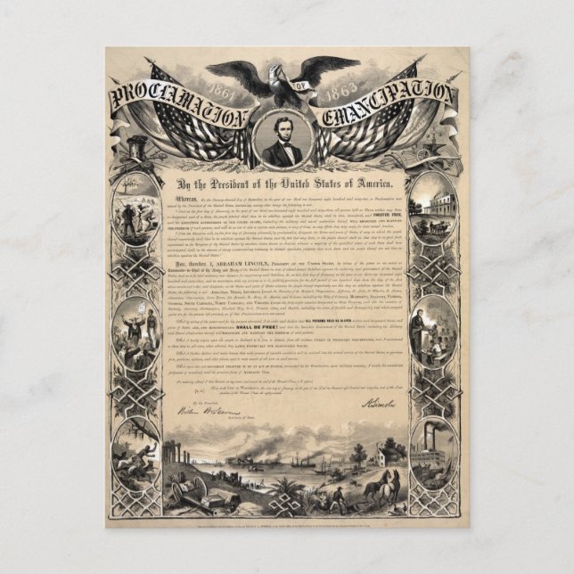 Carte Postale Emancipation Proclamation Print (Devant)