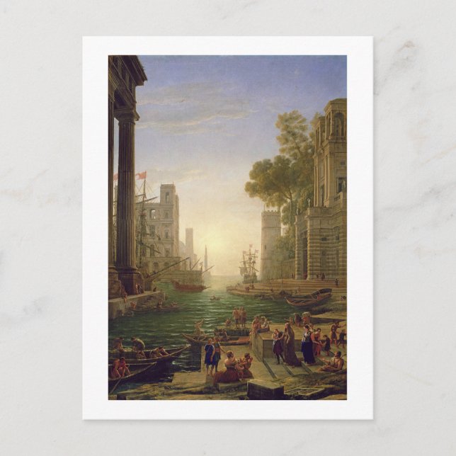 Carte Postale Embarquement de St. Paula Romana à Ostia, 1637-39 (Devant)