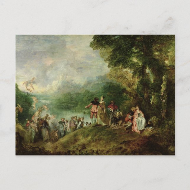 Carte Postale Embarquement pour la Cythère, 1717 (Devant)