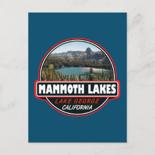 Carte Postale Emblème d'art de voyage de Mammoth Lakes Californi