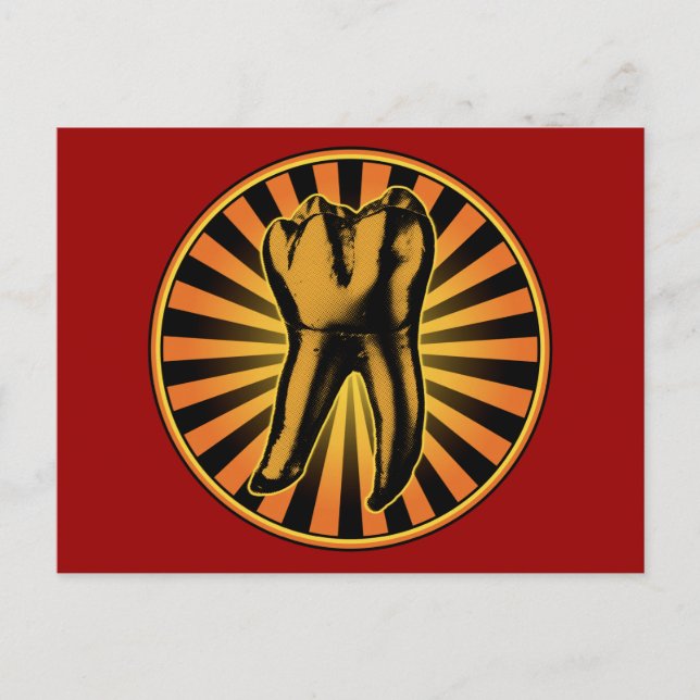 Carte Postale Emblème de dent graphique (Devant)