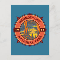 Emblème de la compas rétro du parc national Mammot