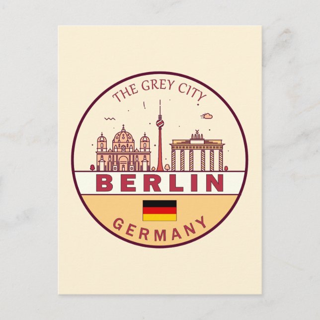 Carte Postale Emblème de la ville de Berlin en Allemagne (Devant)