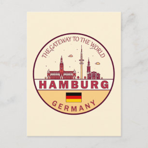 Carte Postale Emblème de la ville de Hambourg en Allemagne