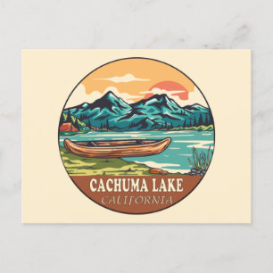 Carte Postale Emblème de pêche nautique du lac Cachuma en Califo