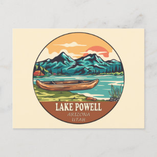 Carte Postale Emblème de pêche nautique du lac Powell
