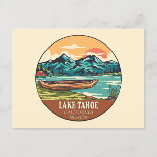 Carte Postale Emblème de pêche nautique du lac Tahoe