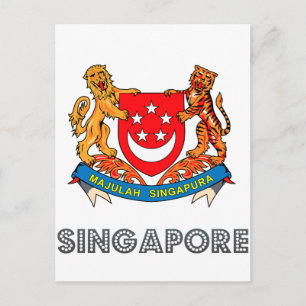 Carte Postale Emblème de Singapour
