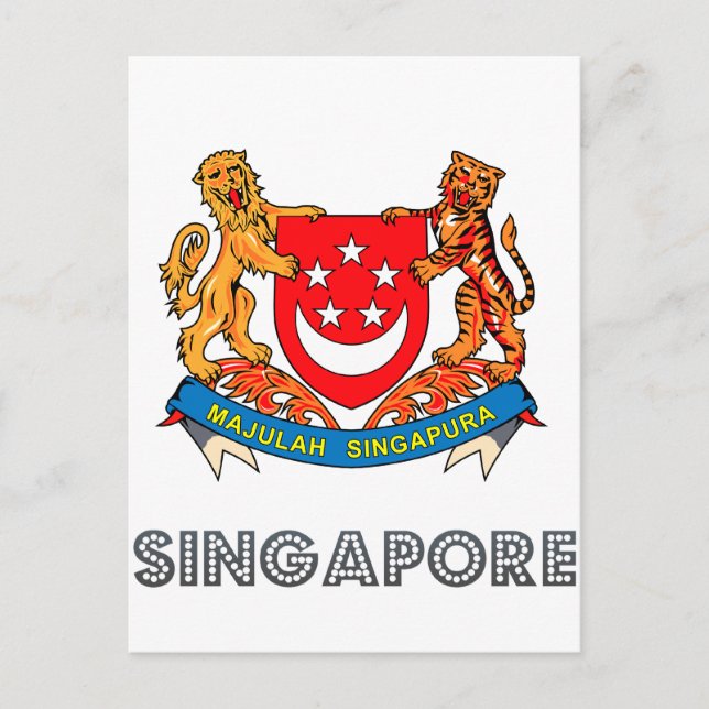 Carte Postale Emblème de Singapour (Devant)