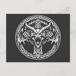 Carte Postale Emblème Dragon Celtique par BurnsInHell