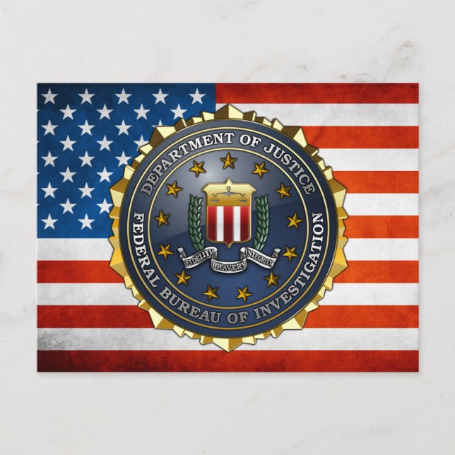 Carte Postale Emblème du FBI (Devant)