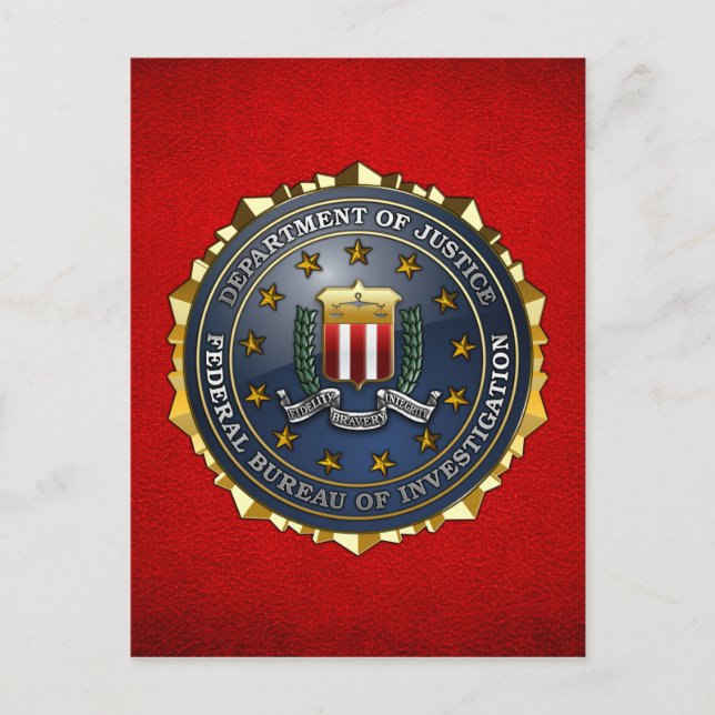 Carte Postale Emblème du FBI (Devant)