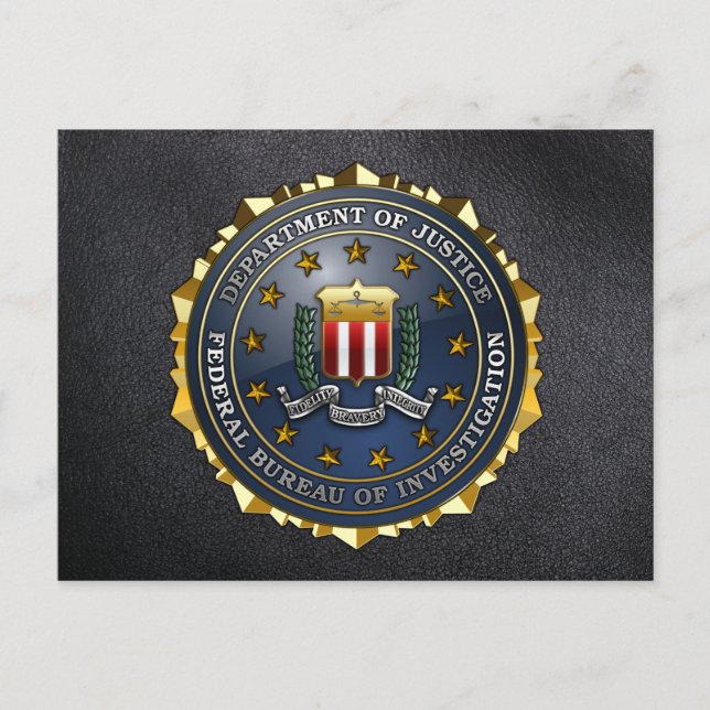 Carte Postale Emblème du FBI (Devant)