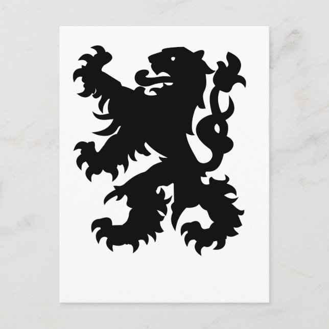Carte Postale Emblème du Lion flamand (Devant)