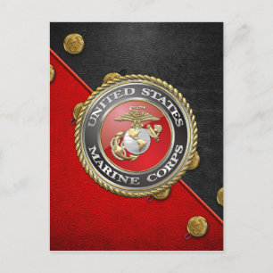Carte Postale Emblème et uniforme USMC [3D]
