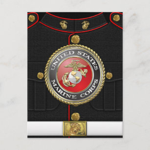 Carte Postale Emblème et uniforme USMC [3D]