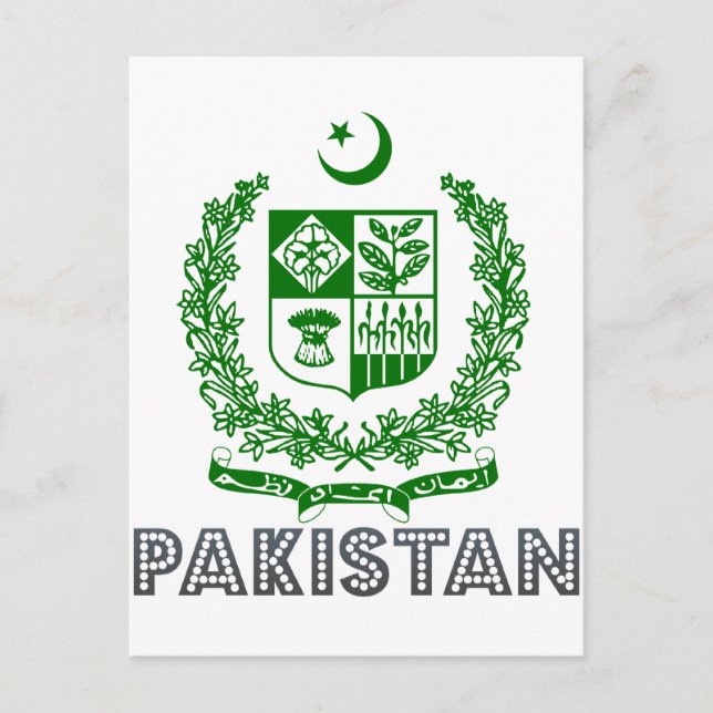 Carte Postale Emblème pakistanais (Devant)