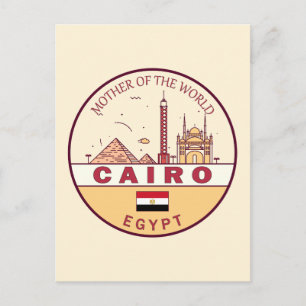 Carte Postale Emblème Skyline de la ville du Caire