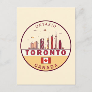Carte Postale Emblème Skyline de Toronto Canada