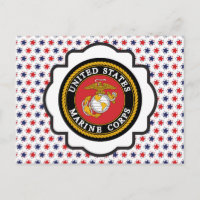Emblème USMC avec étoiles rouges, blanches et bleu
