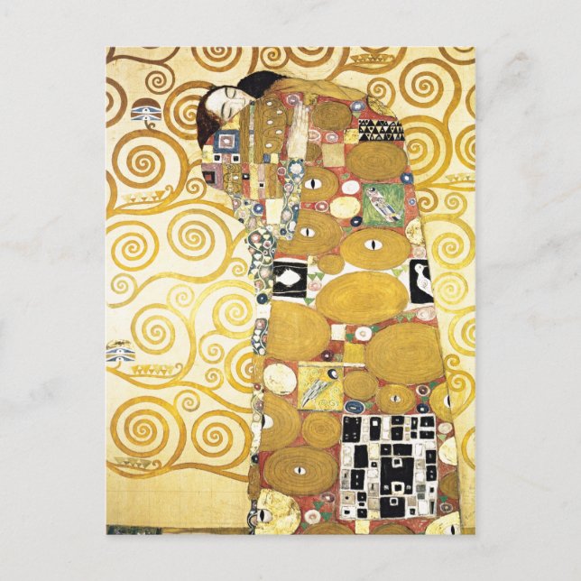 Carte Postale Embrassade de Gustav Klimt, peinture, motif, œuvre (Devant)