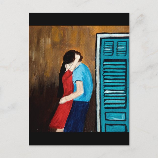 Carte Postale Embrasse. Amour. (Devant)