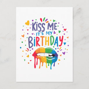 Carte Postale Embrasse-Moi C'est Mon Anniversaire
