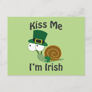Carte Postale Embrasse-moi Je suis un escargot irlandais