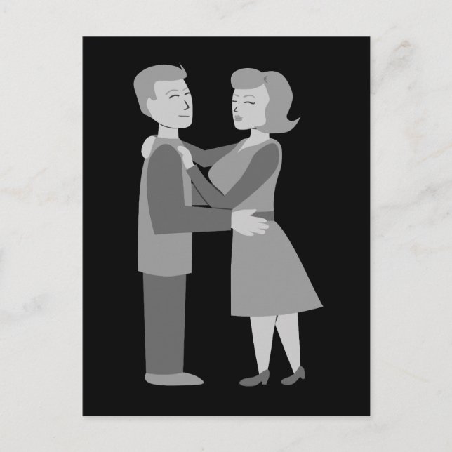 Carte Postale Embrasser classique (Devant)