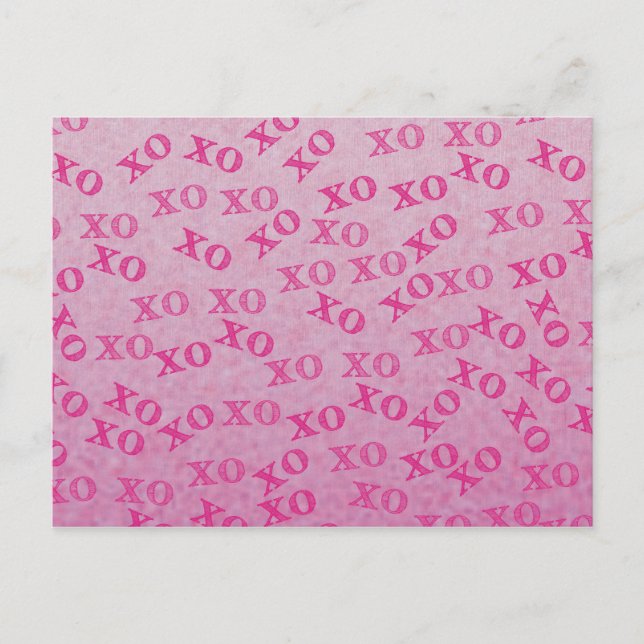 Carte Postale Embrous Et Baisers Rose XO XO (Devant)