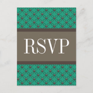 Carte postale Emerald Fancy Lattice RSVP