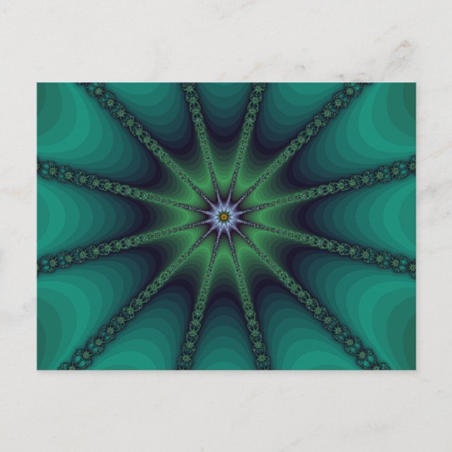 Carte Postale Emerald Fractal Starburst (Devant)
