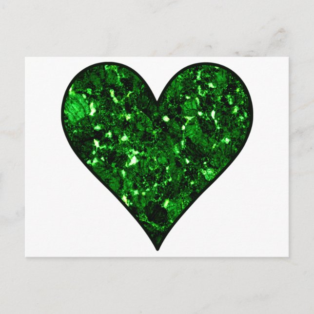 Carte Postale Emerald Gem Heart (Devant)